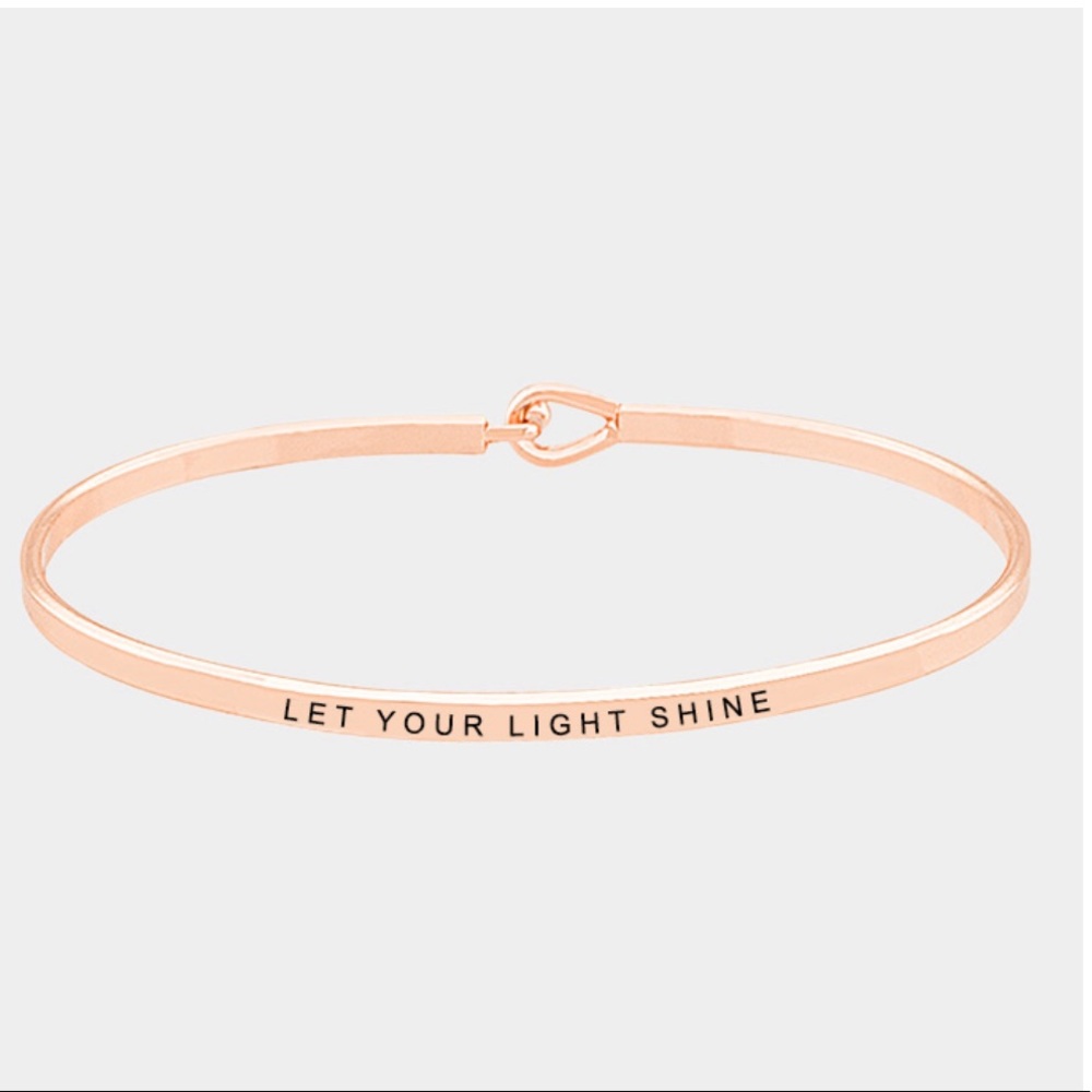 Let Your Light Shine rose gold tone bracelet